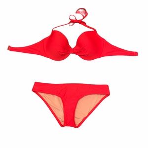 J. Crew Red Bikinis Size 32D